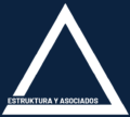 Logotipo de Estruktura y Asociados, una empresa constructora especializada en diseño, gestión, construcción e ingeniería en Tijuana.